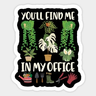 I'll Be In My Office Garden Gardener Gardening Funny Sticker